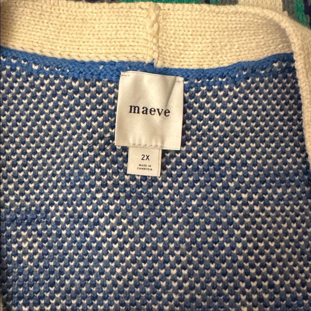 Maeve Cotton Blend Veggie Motif Cardigan Sweater - Picture 8 of 10